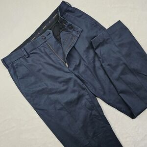 Brooks Brothers Mens 34W 32L Navy Blue Chino Pants Cotton Clark Stretch Preppy
